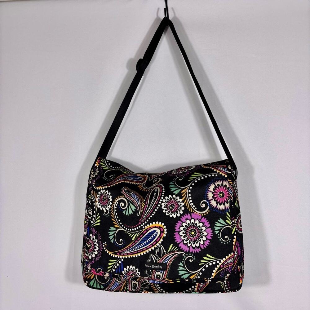 Vera Bradley Multicolor Paisley Fold-over Laptop Book Shoulder Bag Bin4